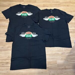Bundle of 3 Friends Central Perk Tee Shirts Size Large